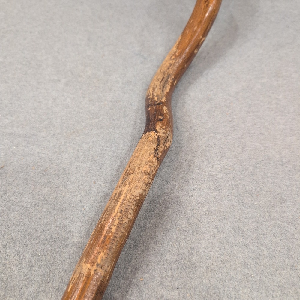 Handmade Rustic Natural Wood Twisted Walking Stick Cane Brown VG - Picture 5 of 8